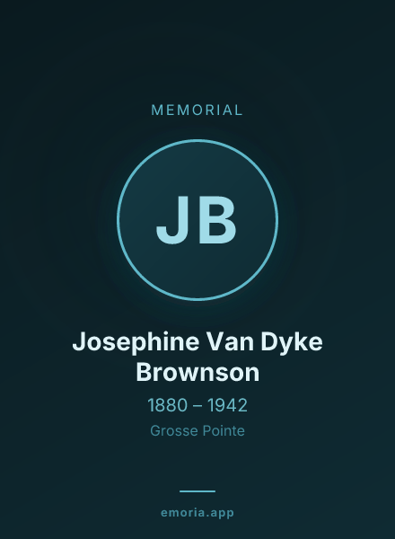 Memorial portrait of Josephine Van Dyke Brownson