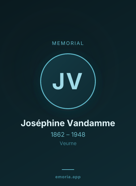 Memorial portrait of Joséphine Vandamme