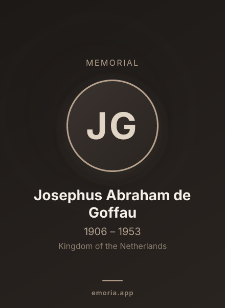Memorial portrait of Josephus Abraham de Goffau