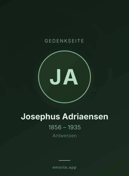 Gedenkportrait von Josephus Adriaensen
