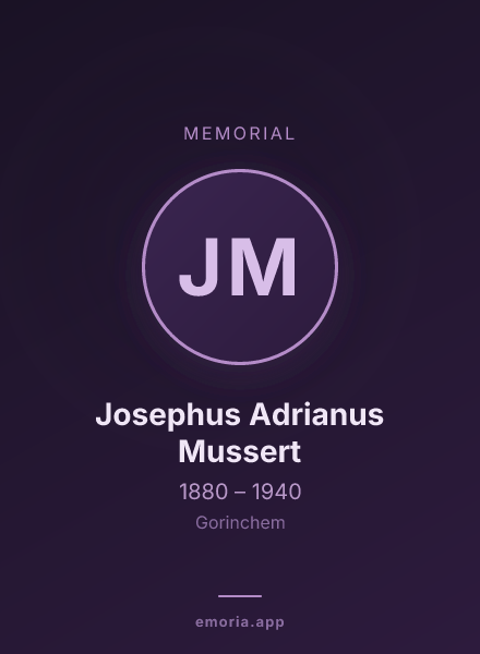 Memorial portrait of Josephus Adrianus Mussert