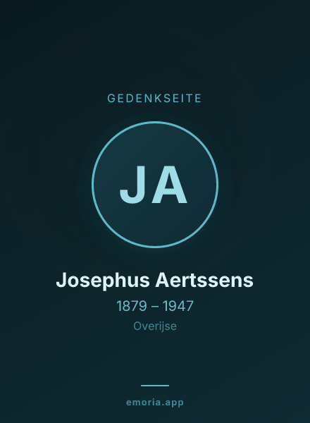 Gedenkportrait von Josephus Aertssens