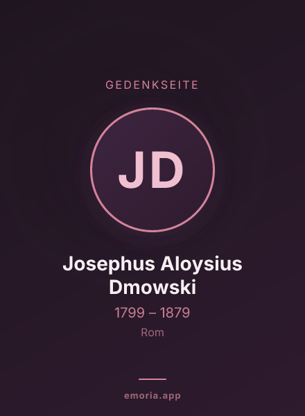 Gedenkportrait von Josephus Aloysius Dmowski