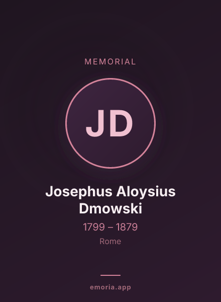Memorial portrait of Josephus Aloysius Dmowski
