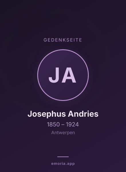 Gedenkportrait von Josephus Andries