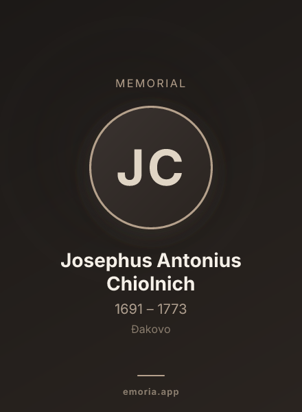 Memorial portrait of Josephus Antonius Chiolnich
