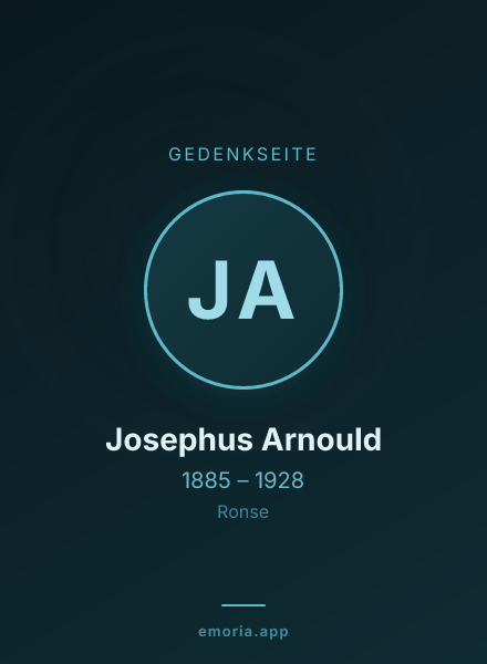 Gedenkportrait von Josephus Arnould
