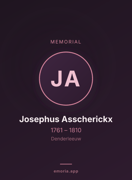 Memorial portrait of Josephus Asscherickx