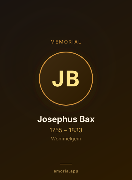 Memorial portrait of Josephus Bax