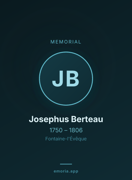 Memorial portrait of Josephus Berteau