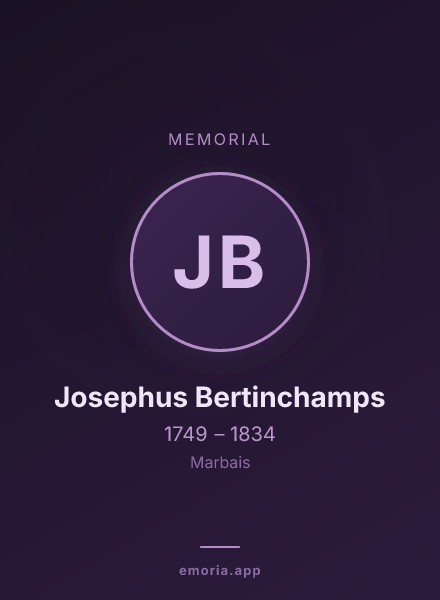 Memorial portrait of Josephus Bertinchamps