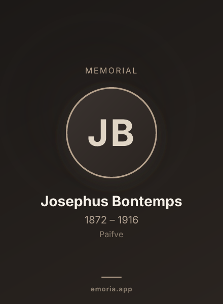 Memorial portrait of Josephus Bontemps