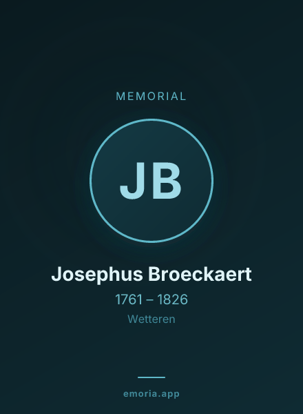 Memorial portrait of Josephus Broeckaert