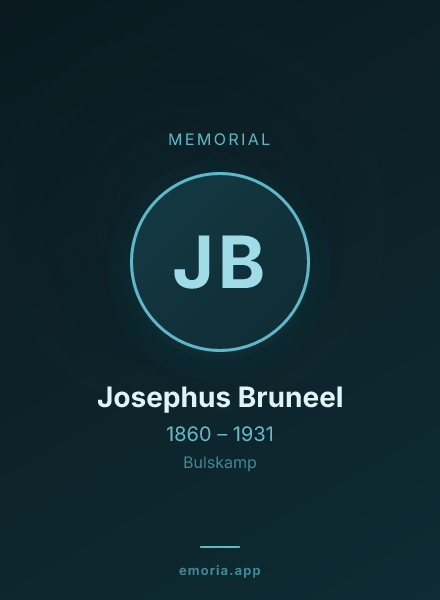 Memorial portrait of Josephus Bruneel
