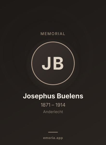 Memorial portrait of Josephus Buelens