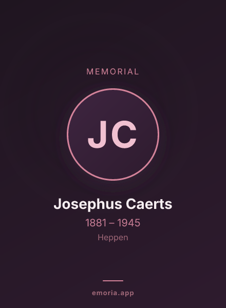 Memorial portrait of Josephus Caerts