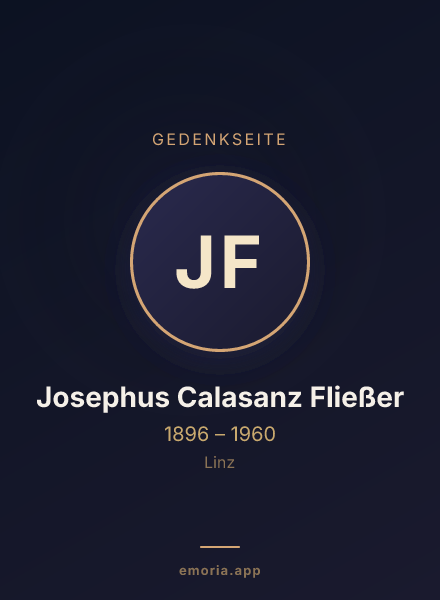 Gedenkportrait von Josephus Calasanz Fließer
