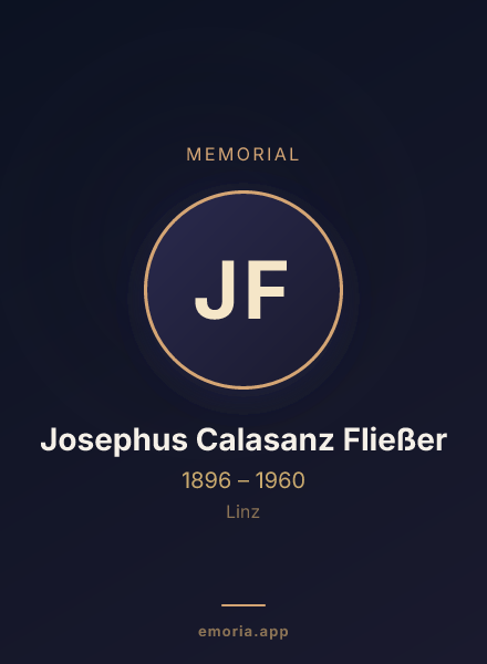 Memorial portrait of Josephus Calasanz Fließer