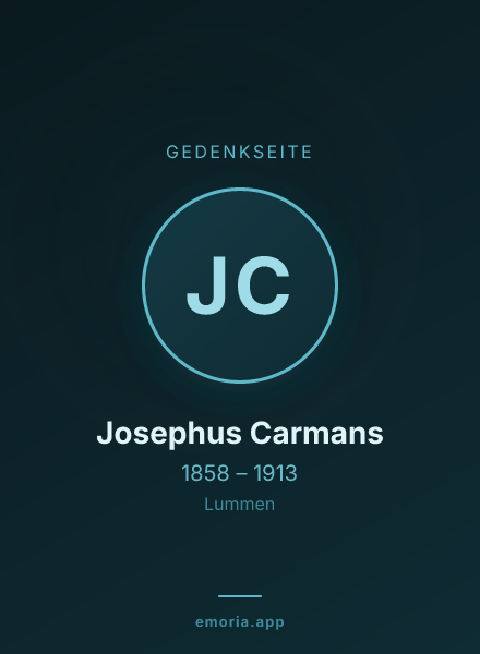 Gedenkportrait von Josephus Carmans
