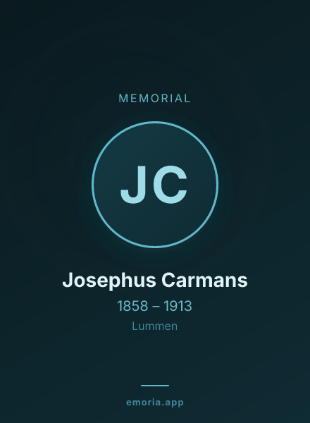 Memorial portrait of Josephus Carmans