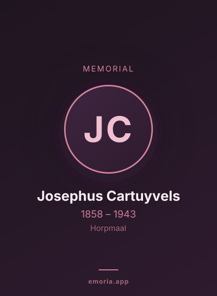 Memorial portrait of Josephus Cartuyvels