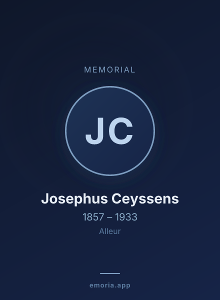Memorial portrait of Josephus Ceyssens