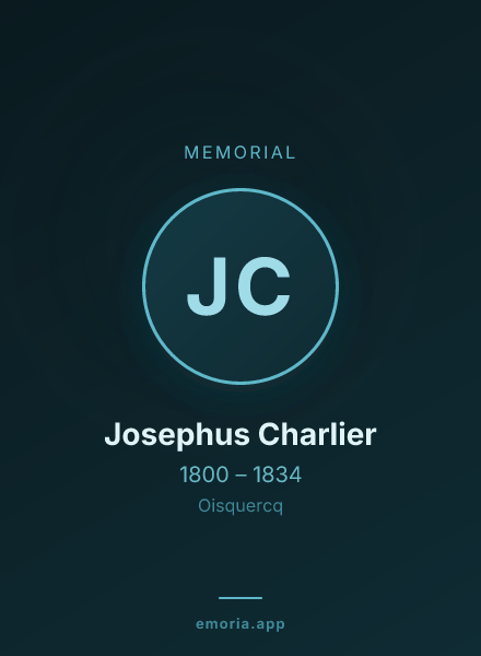 Memorial portrait of Josephus Charlier