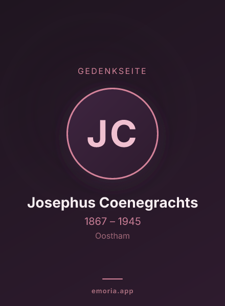 Gedenkportrait von Josephus Coenegrachts