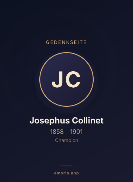 Gedenkportrait von Josephus Collinet