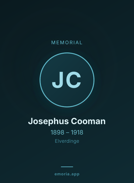 Memorial portrait of Josephus Cooman