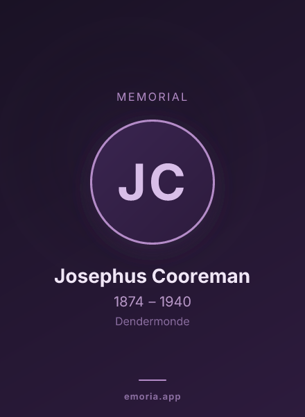 Memorial portrait of Josephus Cooreman