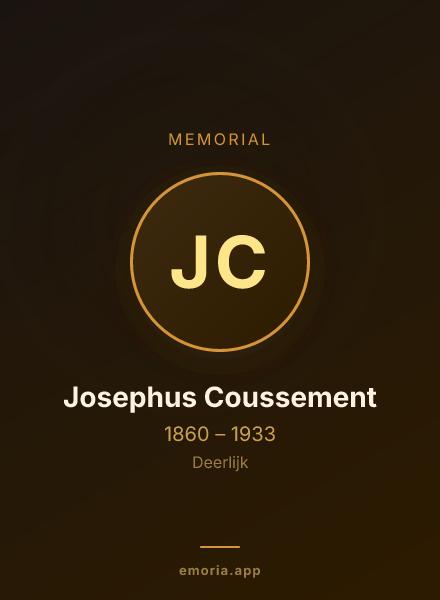 Memorial portrait of Josephus Coussement