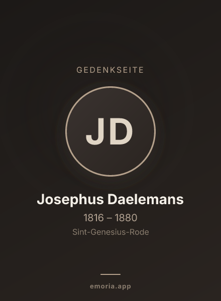 Gedenkportrait von Josephus Daelemans
