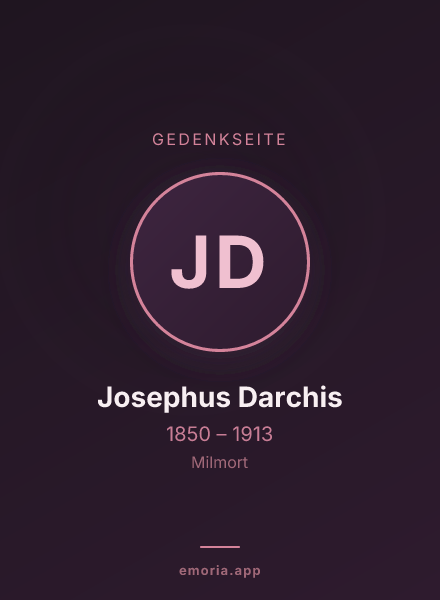 Gedenkportrait von Josephus Darchis