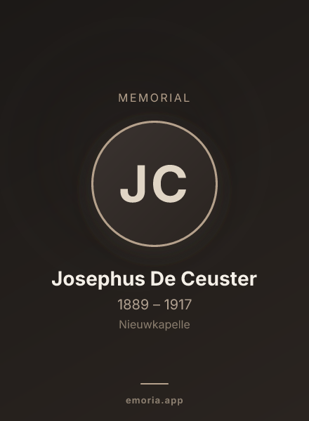 Memorial portrait of Josephus De Ceuster