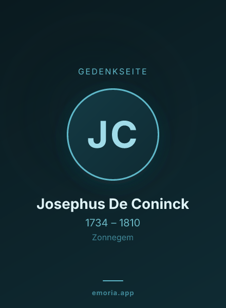 Gedenkportrait von Josephus De Coninck