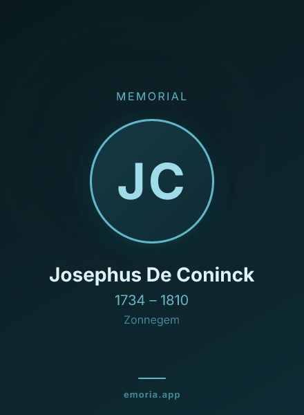 Memorial portrait of Josephus De Coninck