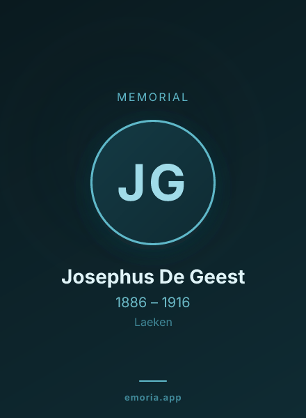 Memorial portrait of Josephus De Geest