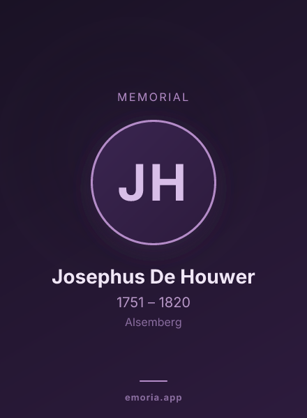 Memorial portrait of Josephus De Houwer