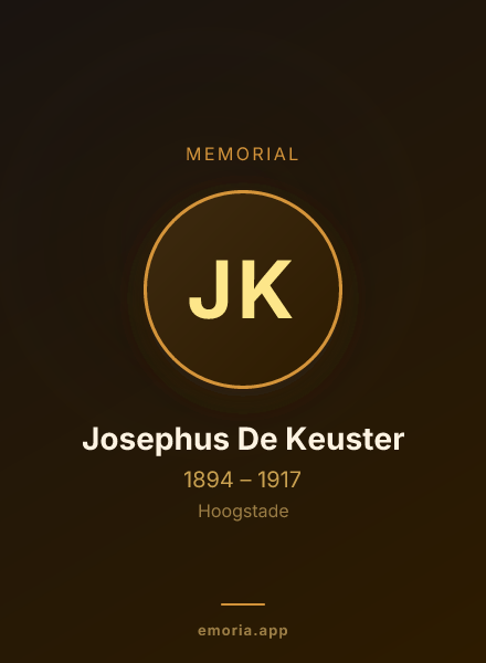 Memorial portrait of Josephus De Keuster