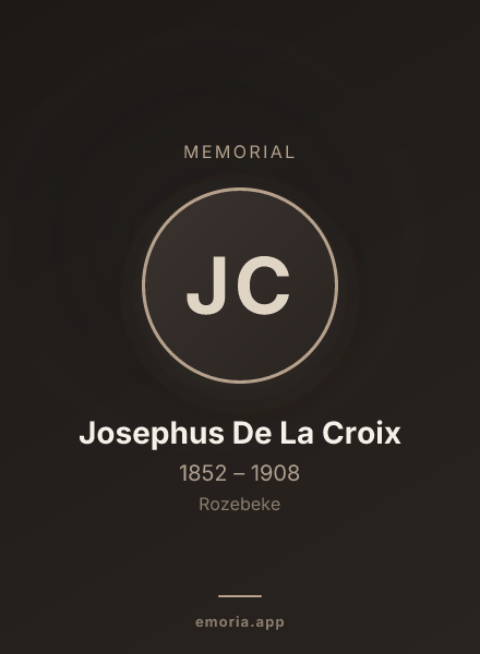 Memorial portrait of Josephus De La Croix