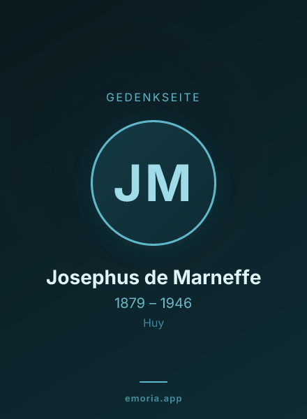 Gedenkportrait von Josephus de Marneffe