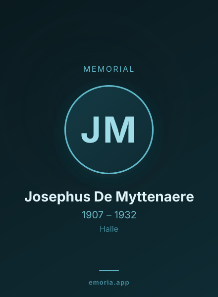 Memorial portrait of Josephus De Myttenaere