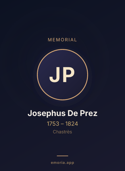 Memorial portrait of Josephus De Prez