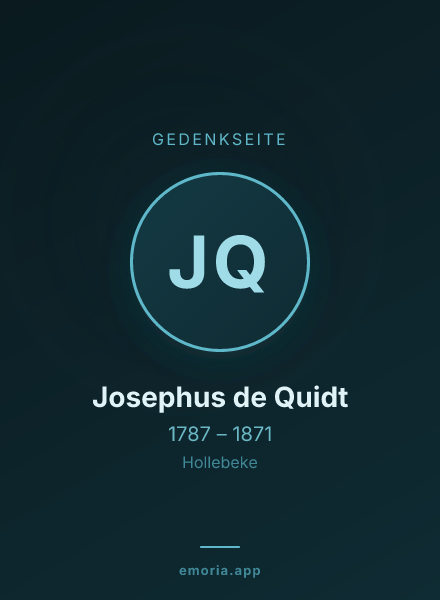 Gedenkportrait von Josephus de Quidt