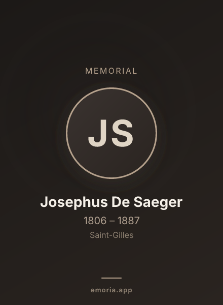 Memorial portrait of Josephus De Saeger