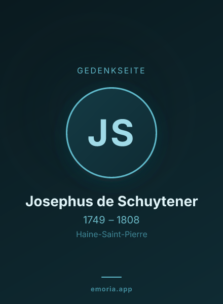 Gedenkportrait von Josephus de Schuytener