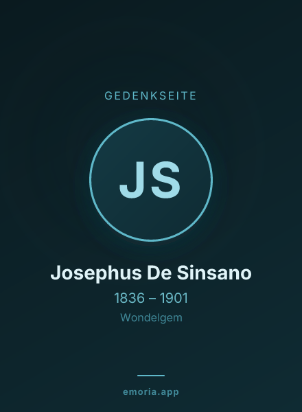 Gedenkportrait von Josephus De Sinsano