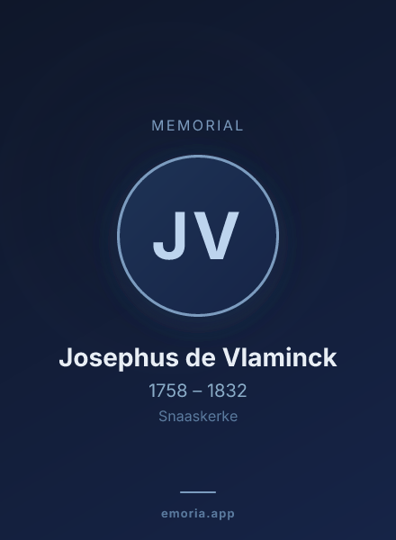 Memorial portrait of Josephus de Vlaminck