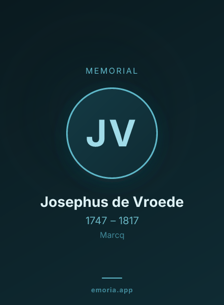 Memorial portrait of Josephus de Vroede